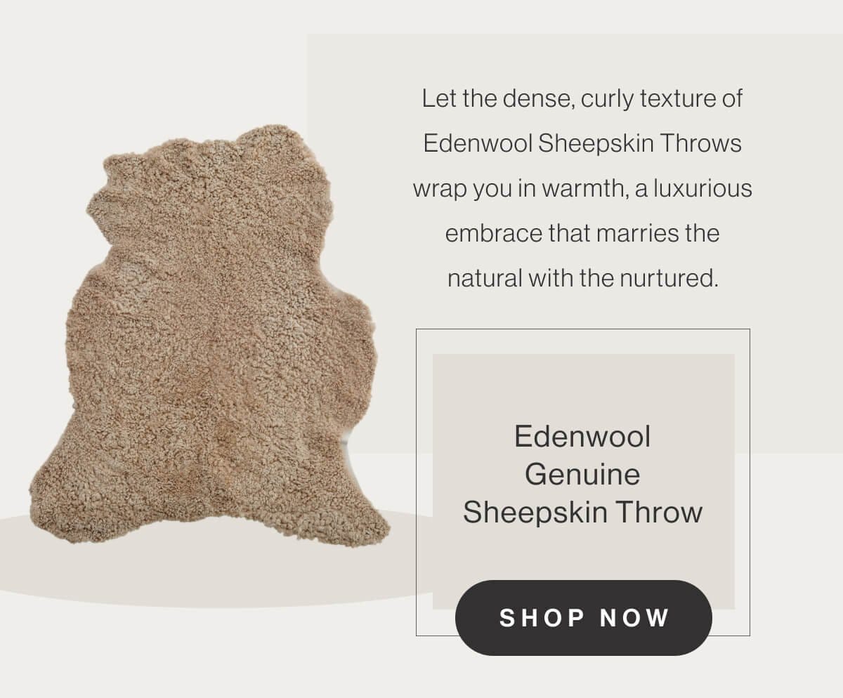 Edenwool Genuine Sheepskin Throw - Let the dense, curly texture of Edenwool Sheepskin Throws wrap you in warmth, a luxurious embrace that marries the natural with the nurtured. - Shop Now