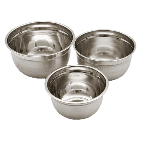 3 Piece Stainless Steel Bowl Set with Lids