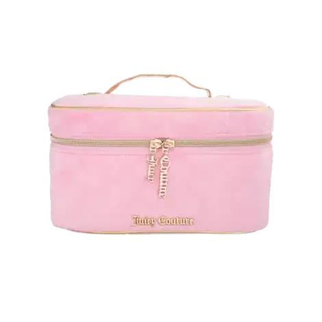 Juicy Couture - Pressed Juicy And Heart Pattern Terry Train Case