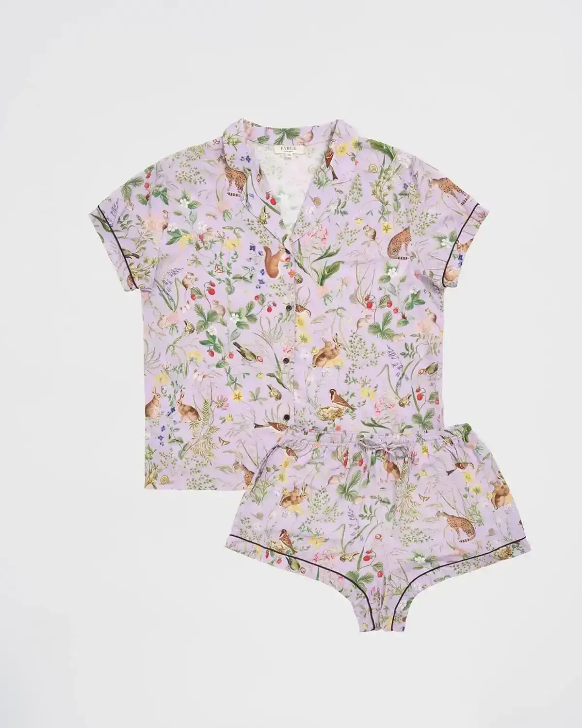 Image of Meadow Creature Lilac Short Pyjamas