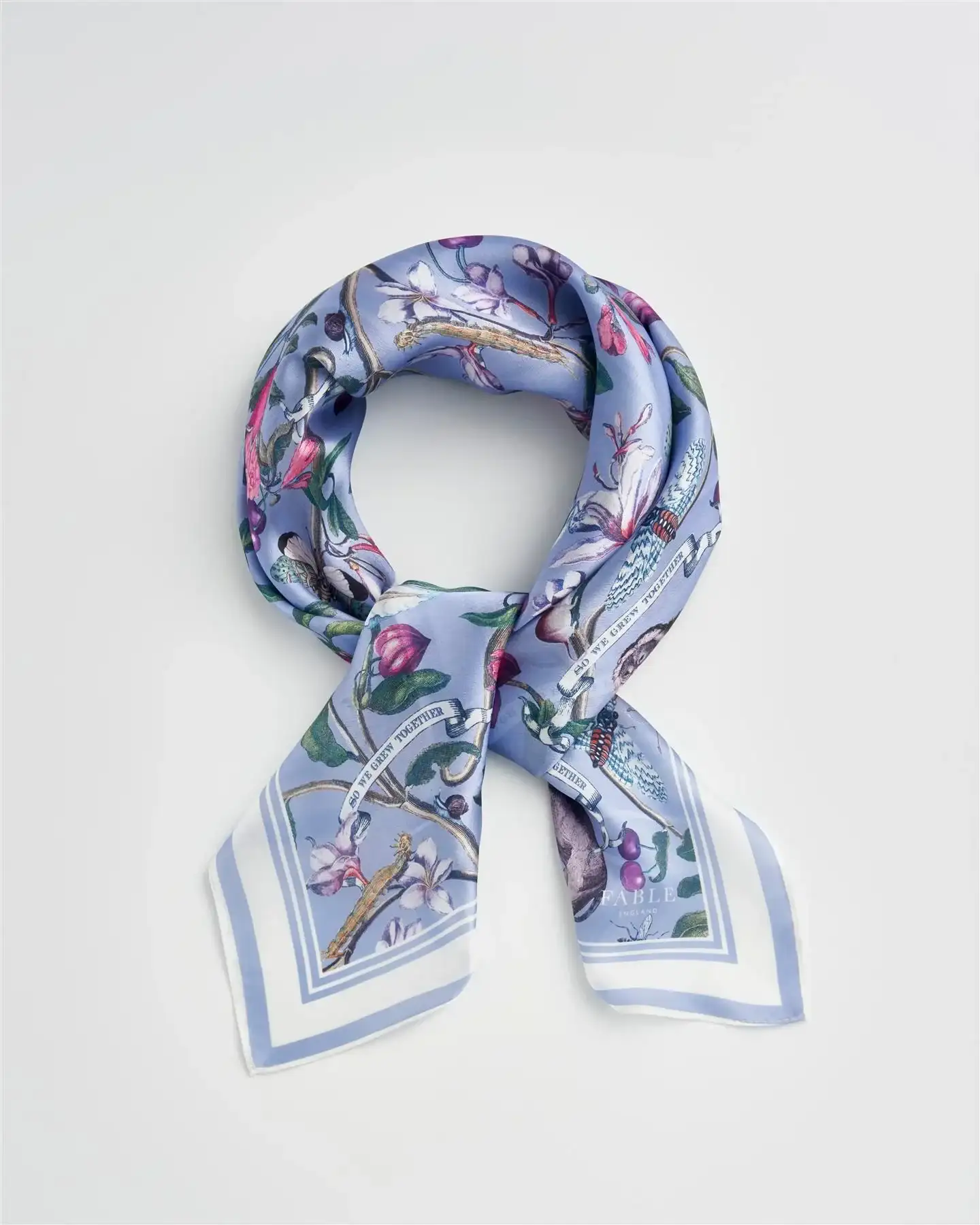 Image of Tree Of Life Vintage Blue Square Scarf