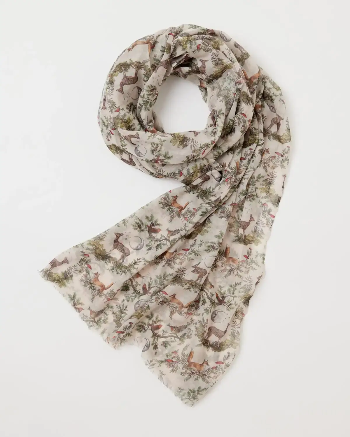 Image of A Night's Tale Woodland Crystal Grey Light Weight Scarf