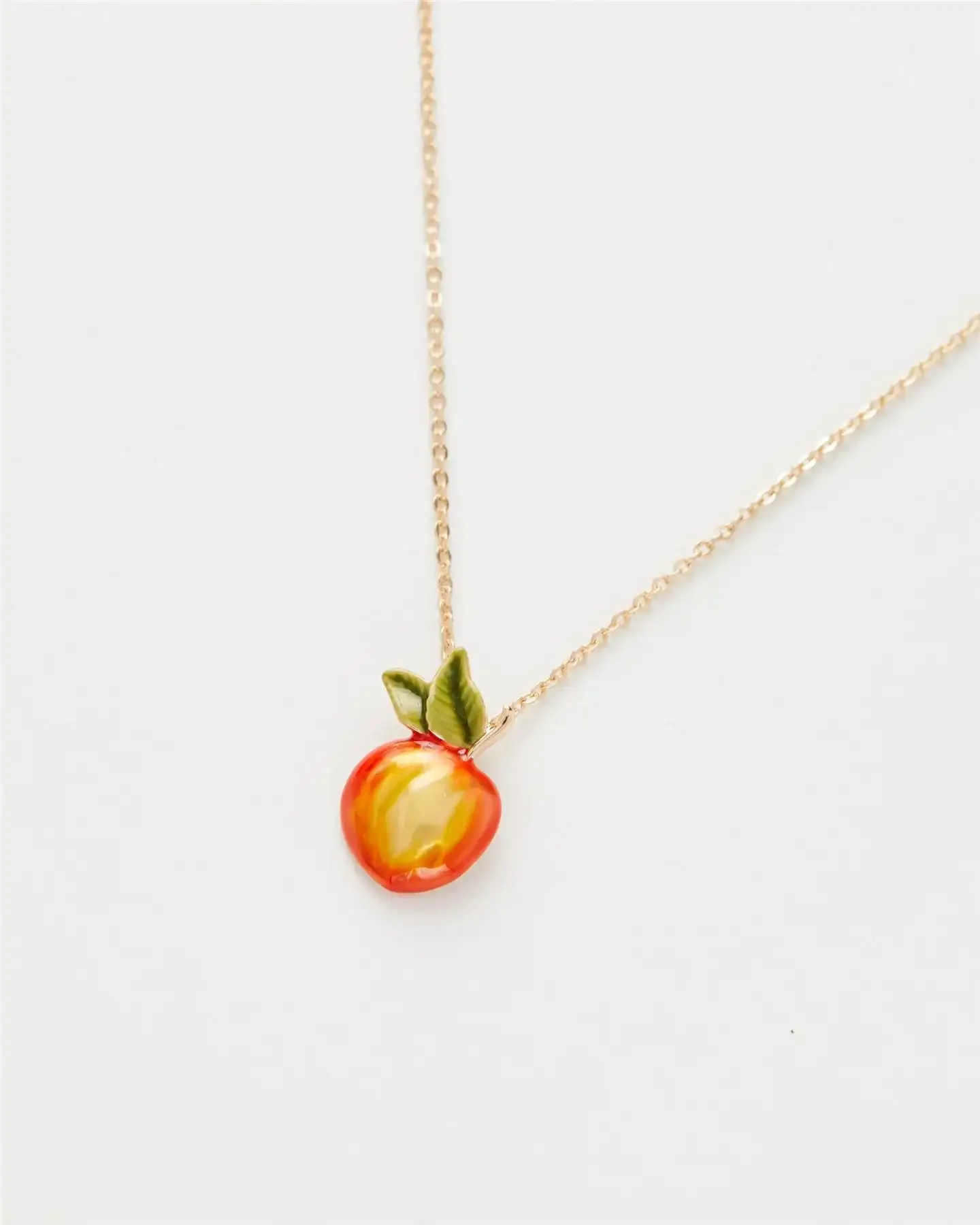 Image of Enamel Apple Short Necklace