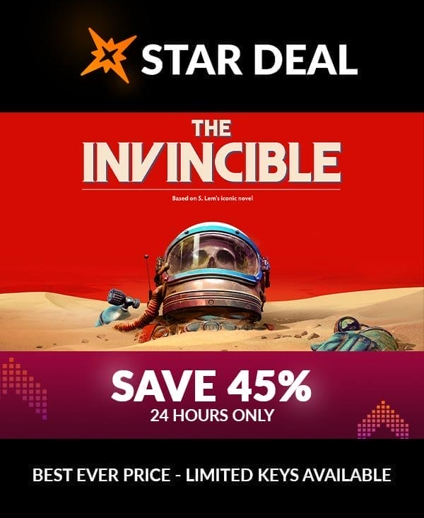 Star Deal! The Invincible. Save 45% for the next 24 hours only! Limited keys available