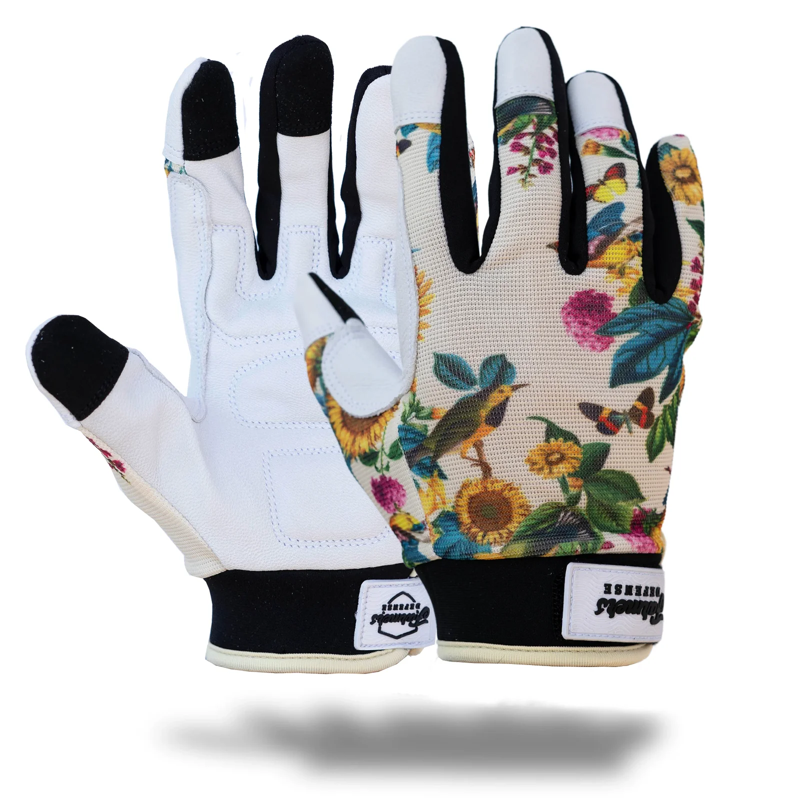 Image of Rugged Guard Leather Gloves - Garden Flower