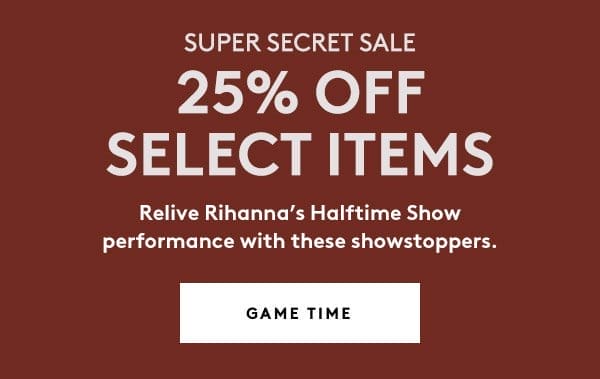 25 percent off select items