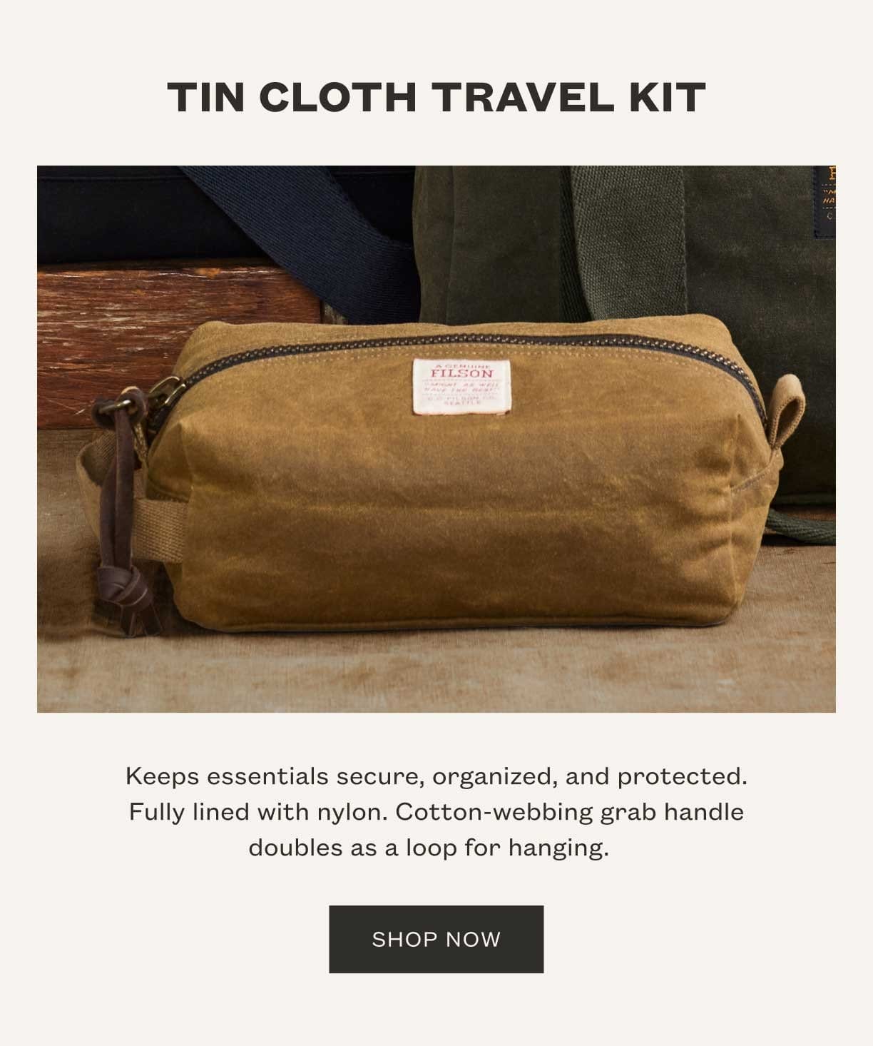 Tin Cloth Travel Kit