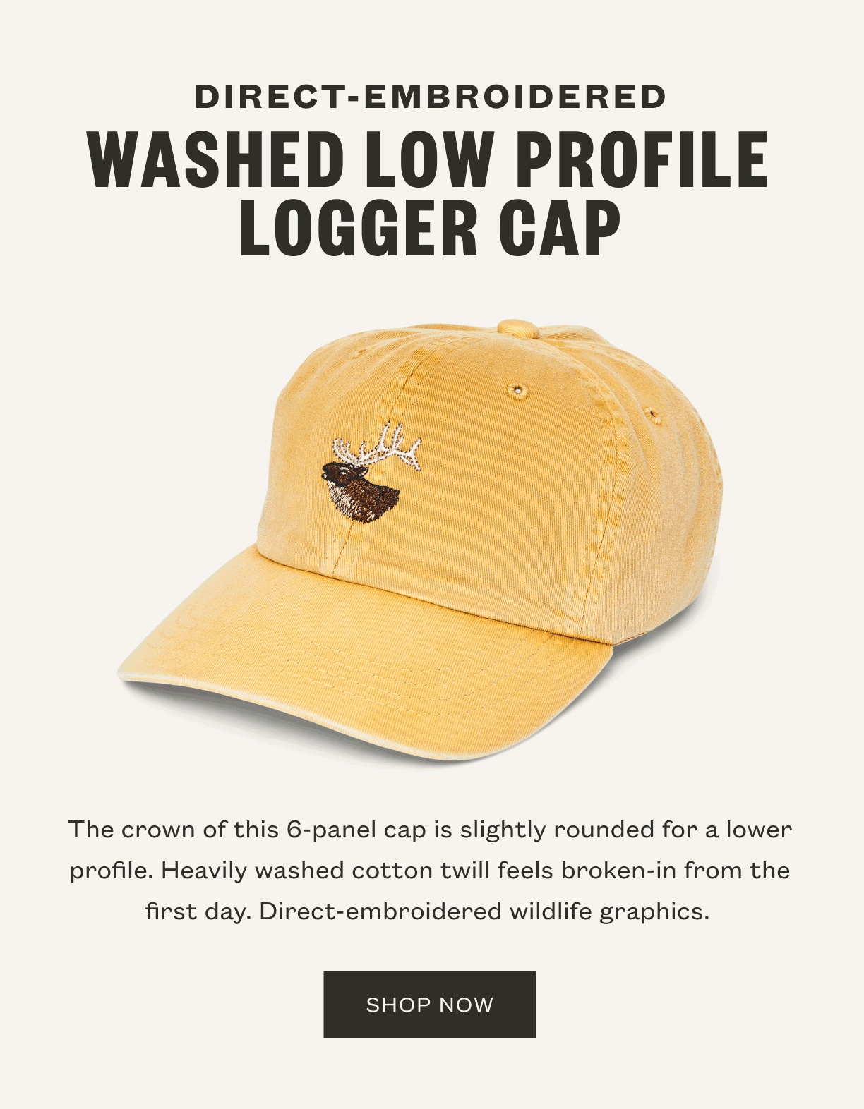Washed Low Profile Logger Cap