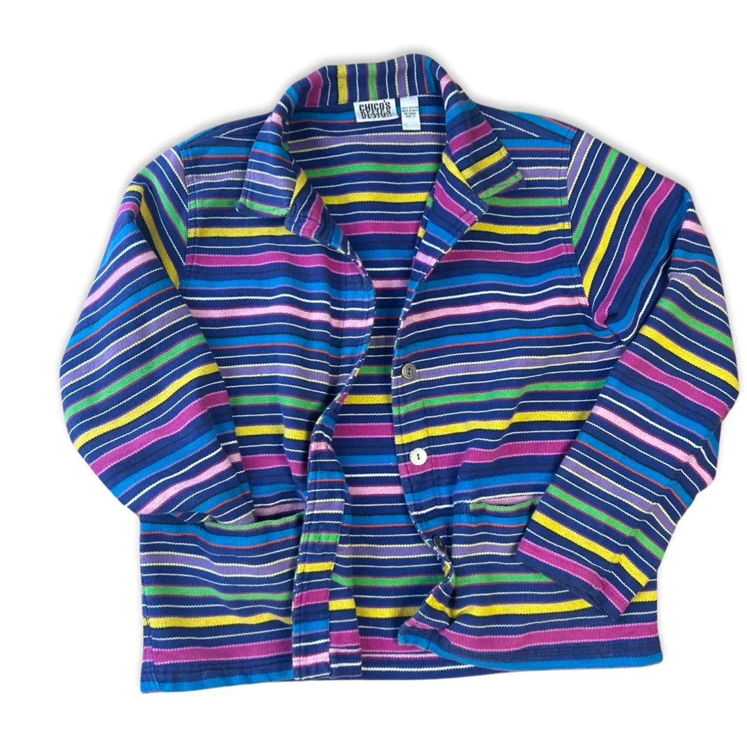 Image of Vintage 90s Candy Striped Chore Jacket
