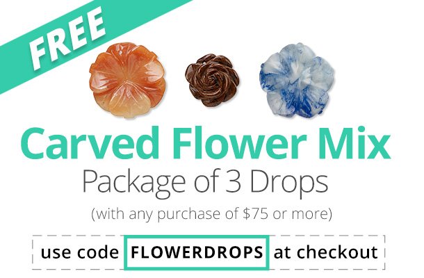 Free Gift with \\$75+ purchase - Carved Flower Mix - Package of 3 Drops