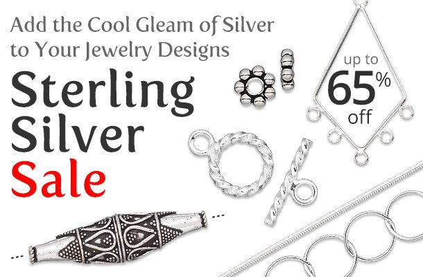 Add the Cool Gleam of Silver to Your Jewelry Designs with the Sterling Silver Sale - up to 65% off