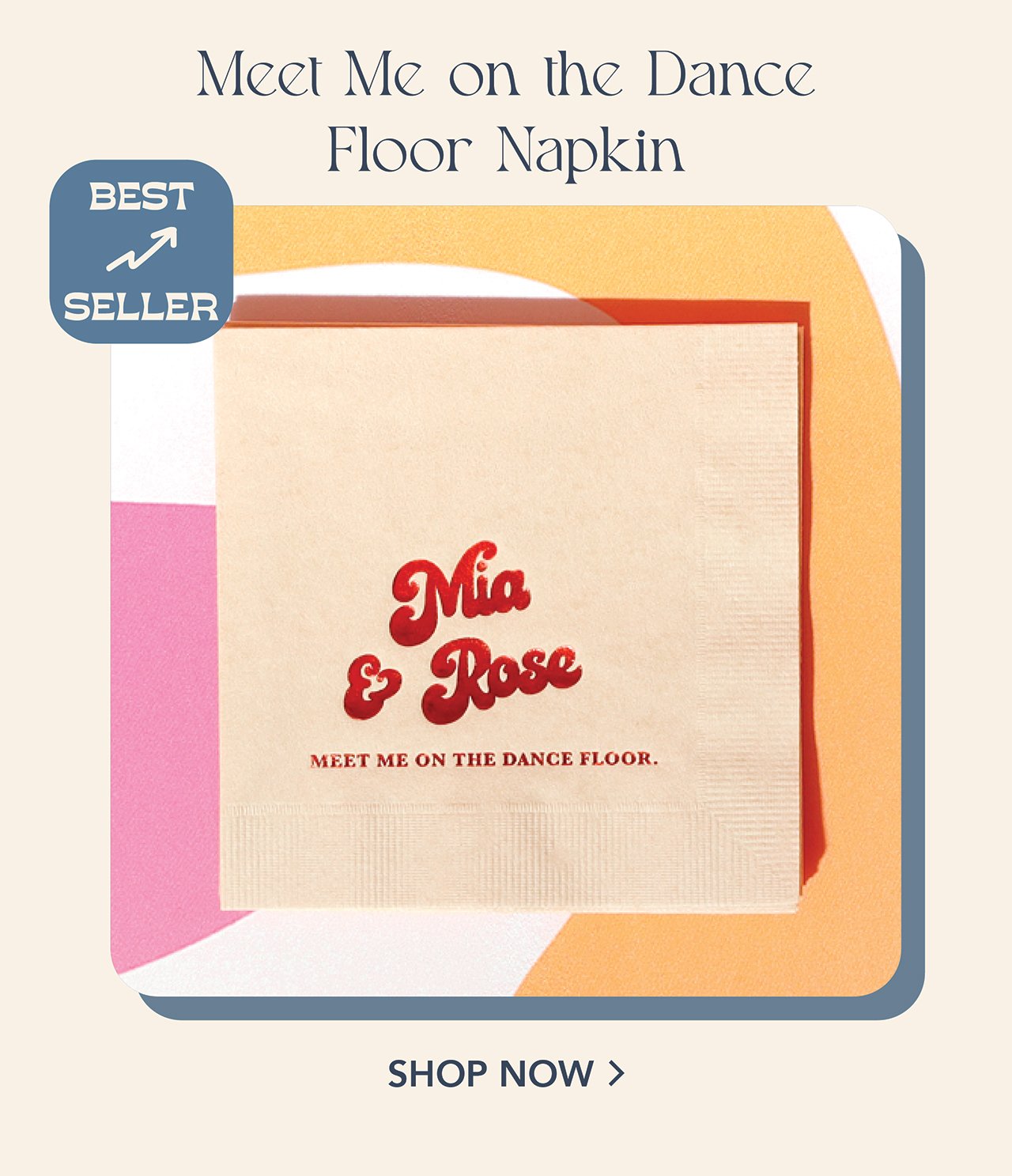 shop meet me on the dance floor napkin