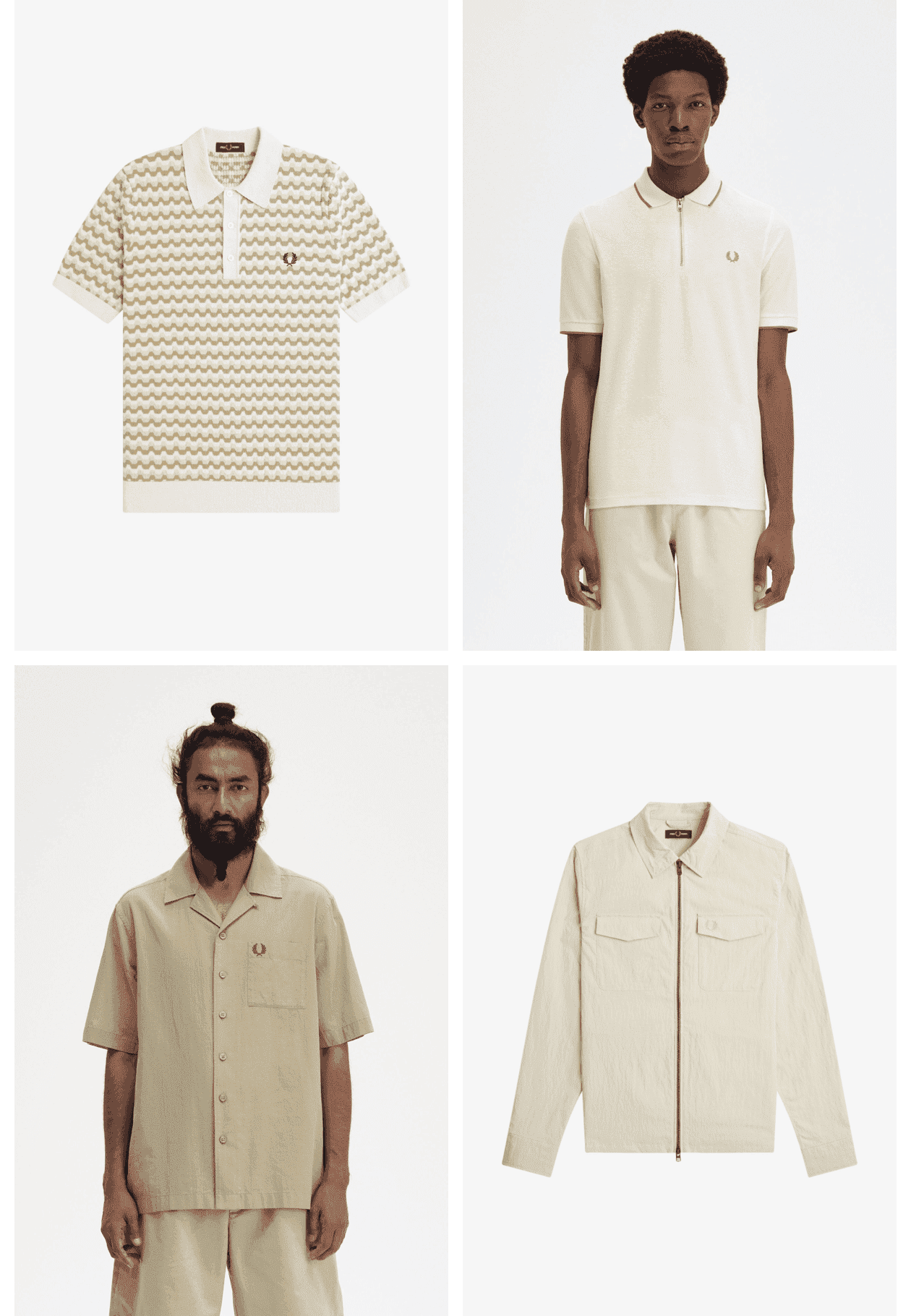 Collection of menswear bleached out products