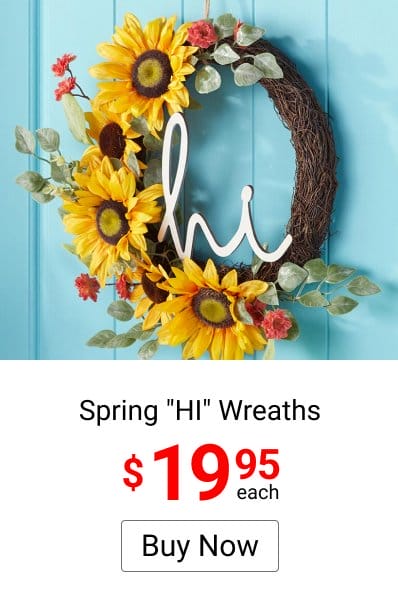 Spring "HI" Wreaths