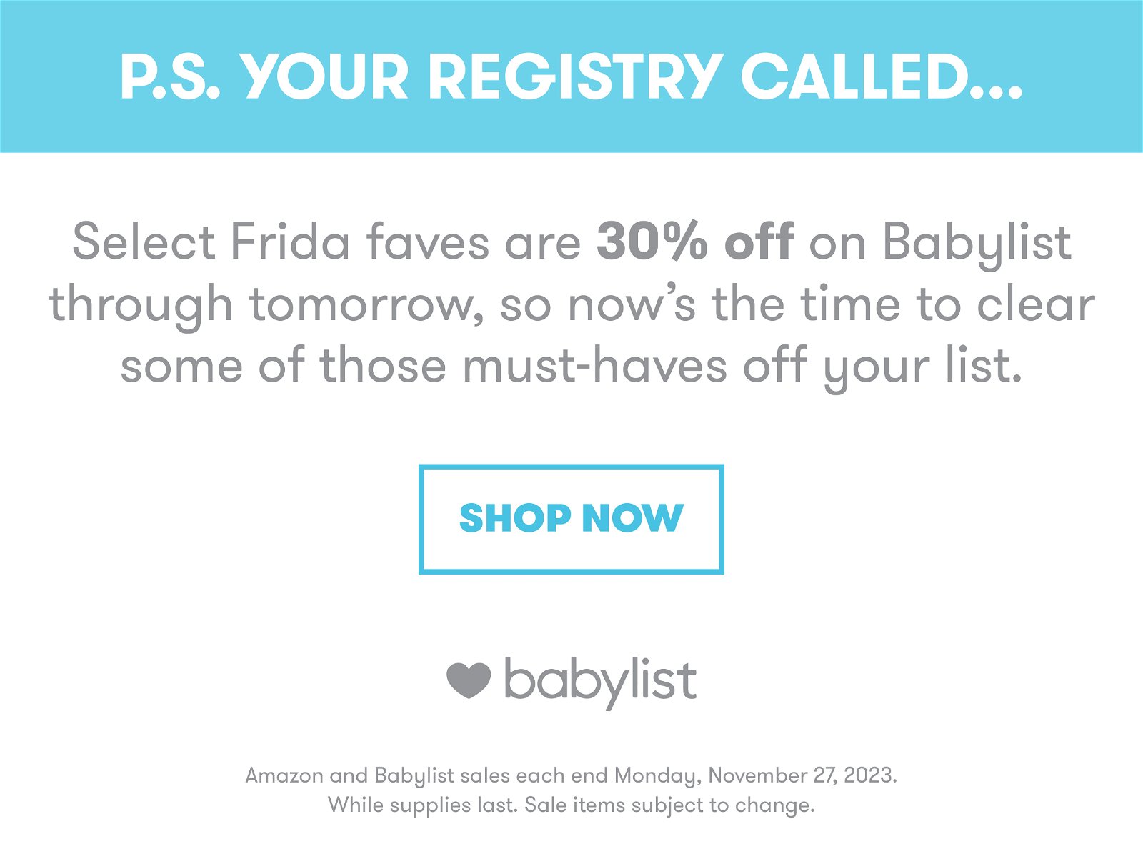 Save 30% or more on Frida faves on Babylist