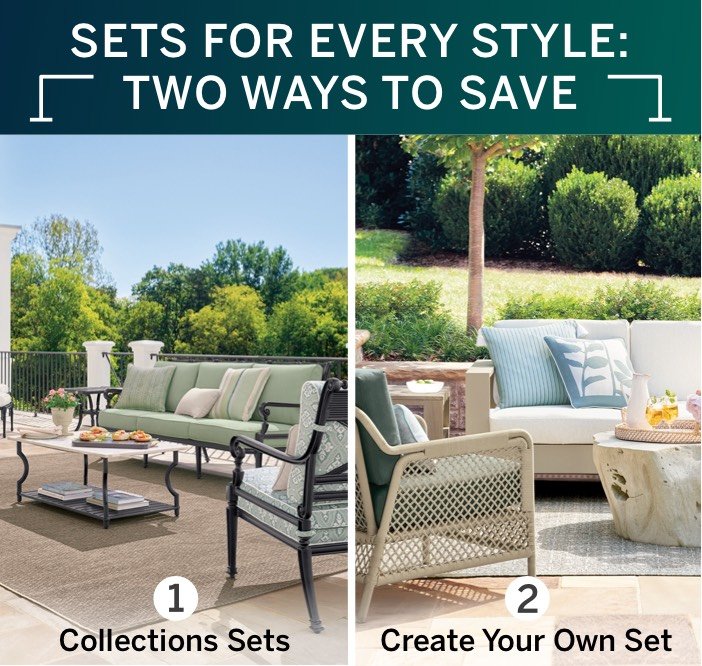Sets for every style: Two ways to save