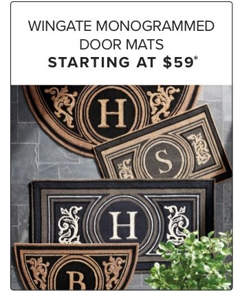 Wingate Monogrammed Door Mats Starting at \\$59*