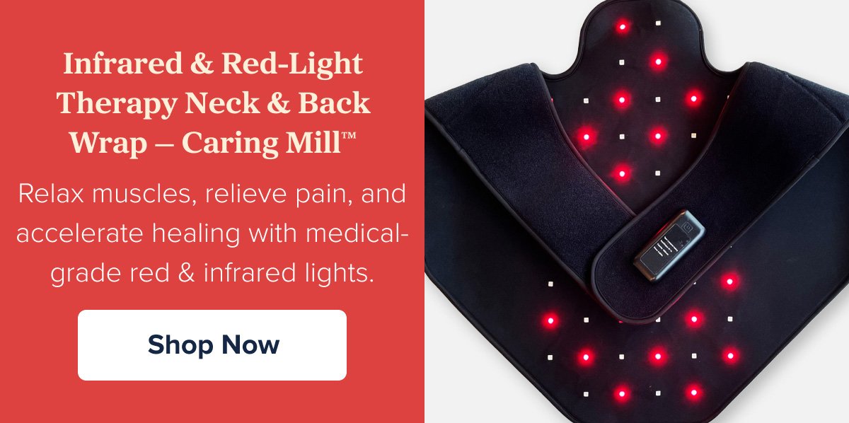 Infrared & Red-light Therapy Neck & Back Wrap — Caring Mill™