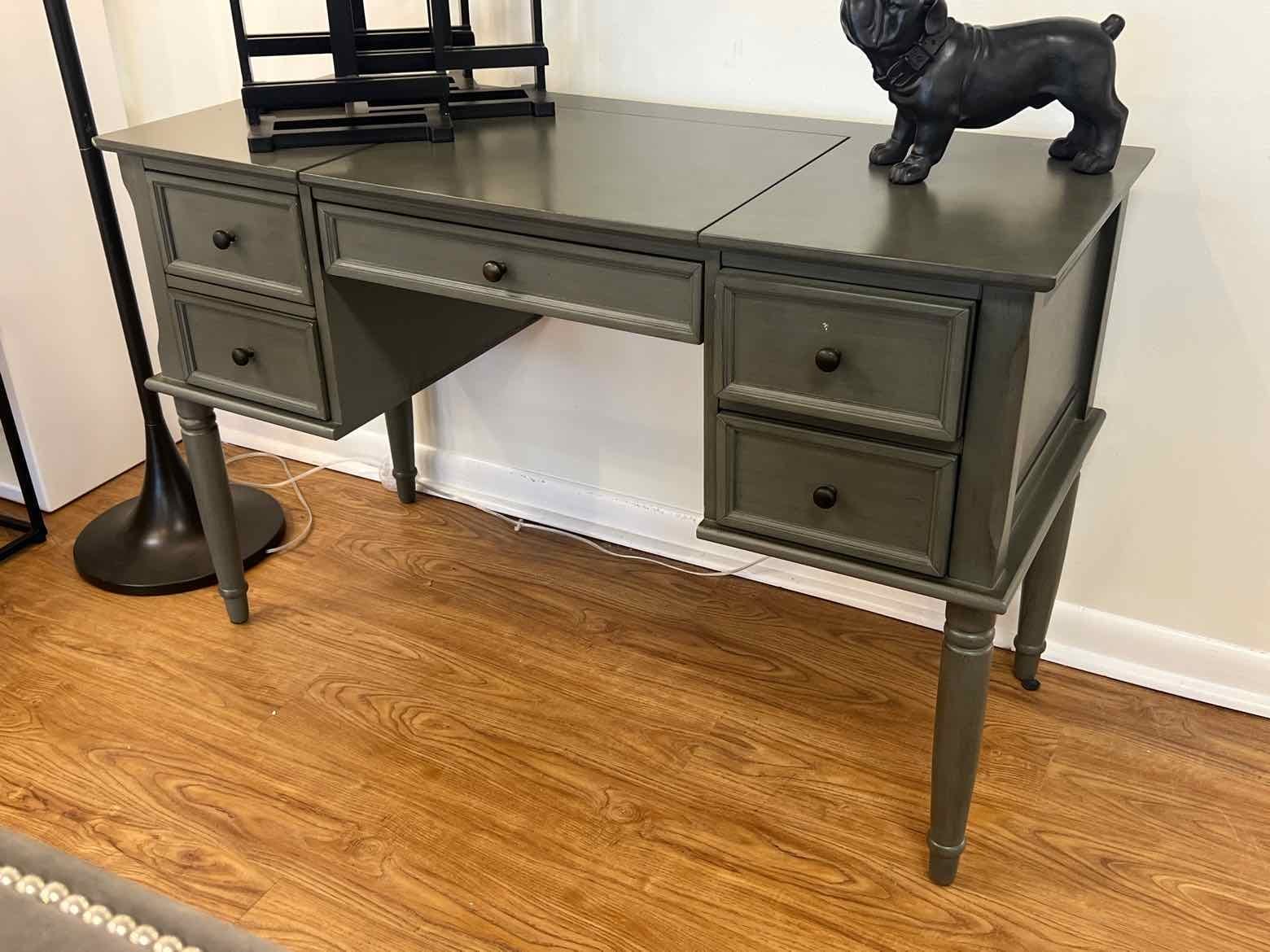  Grey Painted Flip Top Desk 