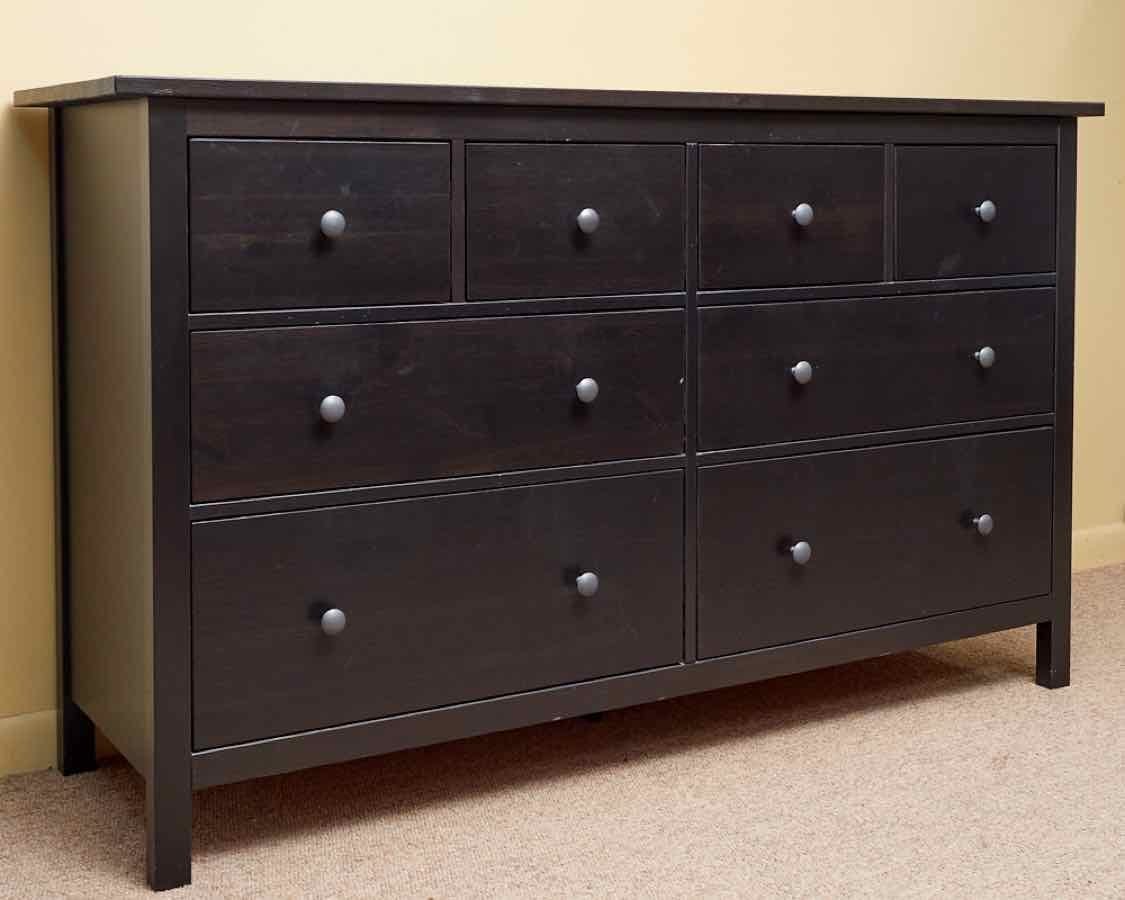  Black 8 Drawer Shaker Style Dresser 