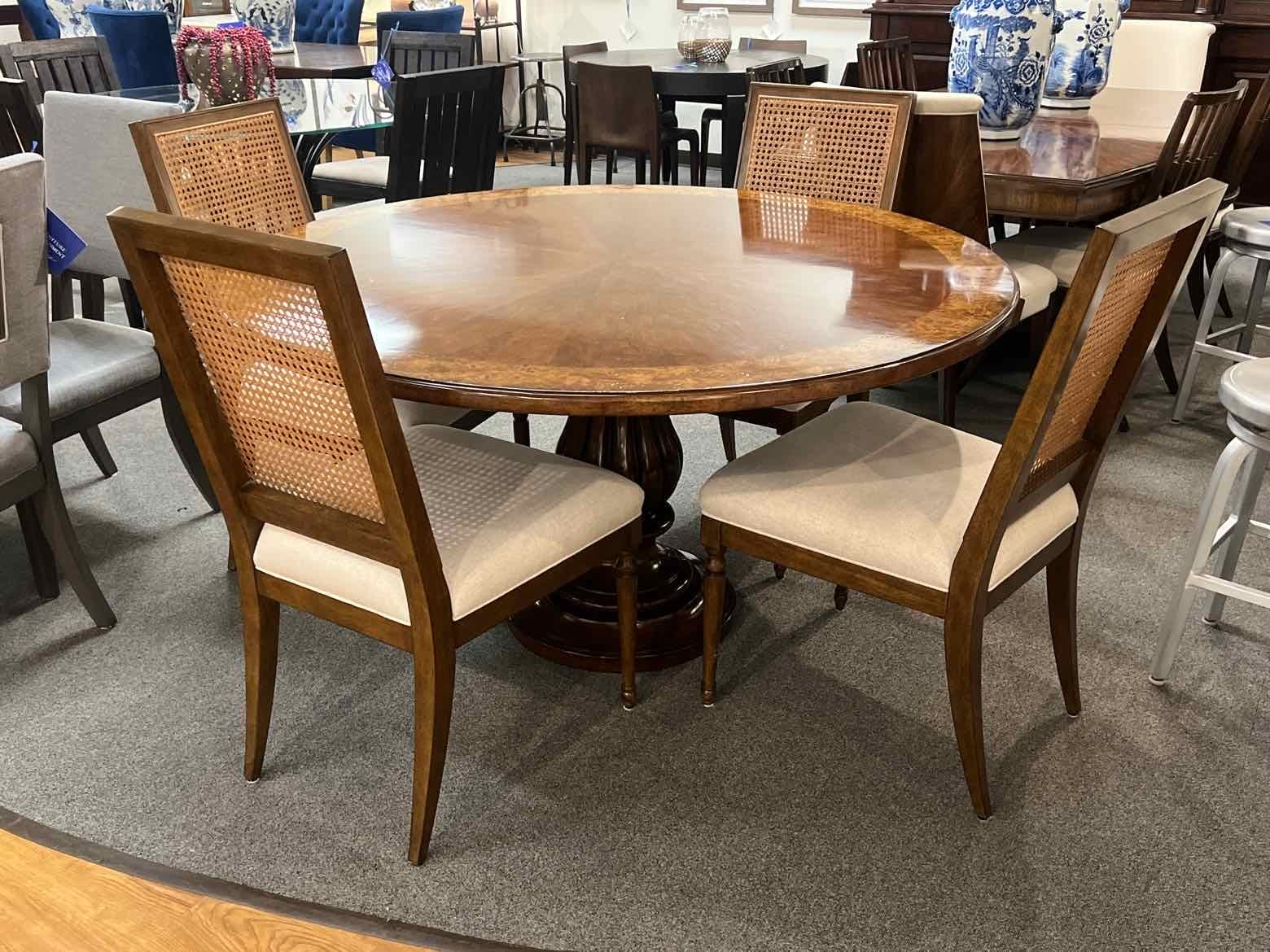  Woodbridge 'Tuscan' Walnut Dining Table w/ Set of 4 Chairs 