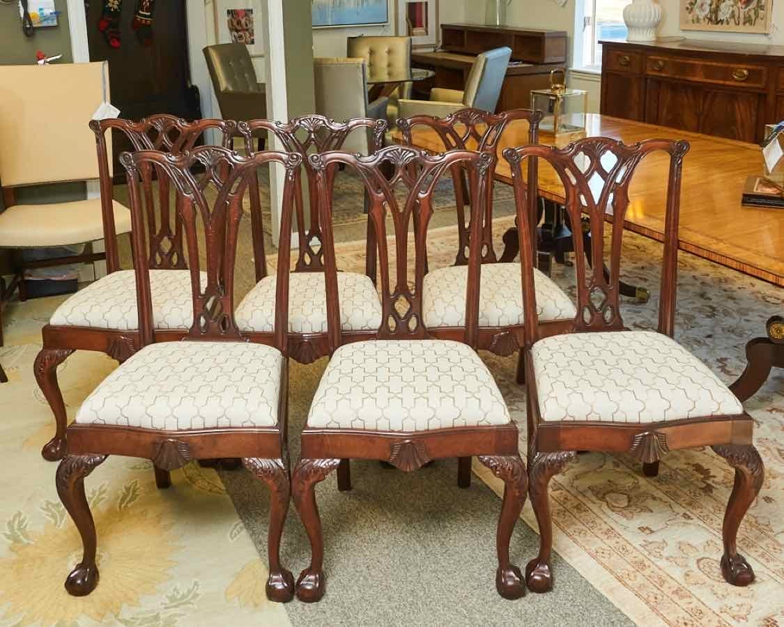  Set of Chippendale Dining Chairs 