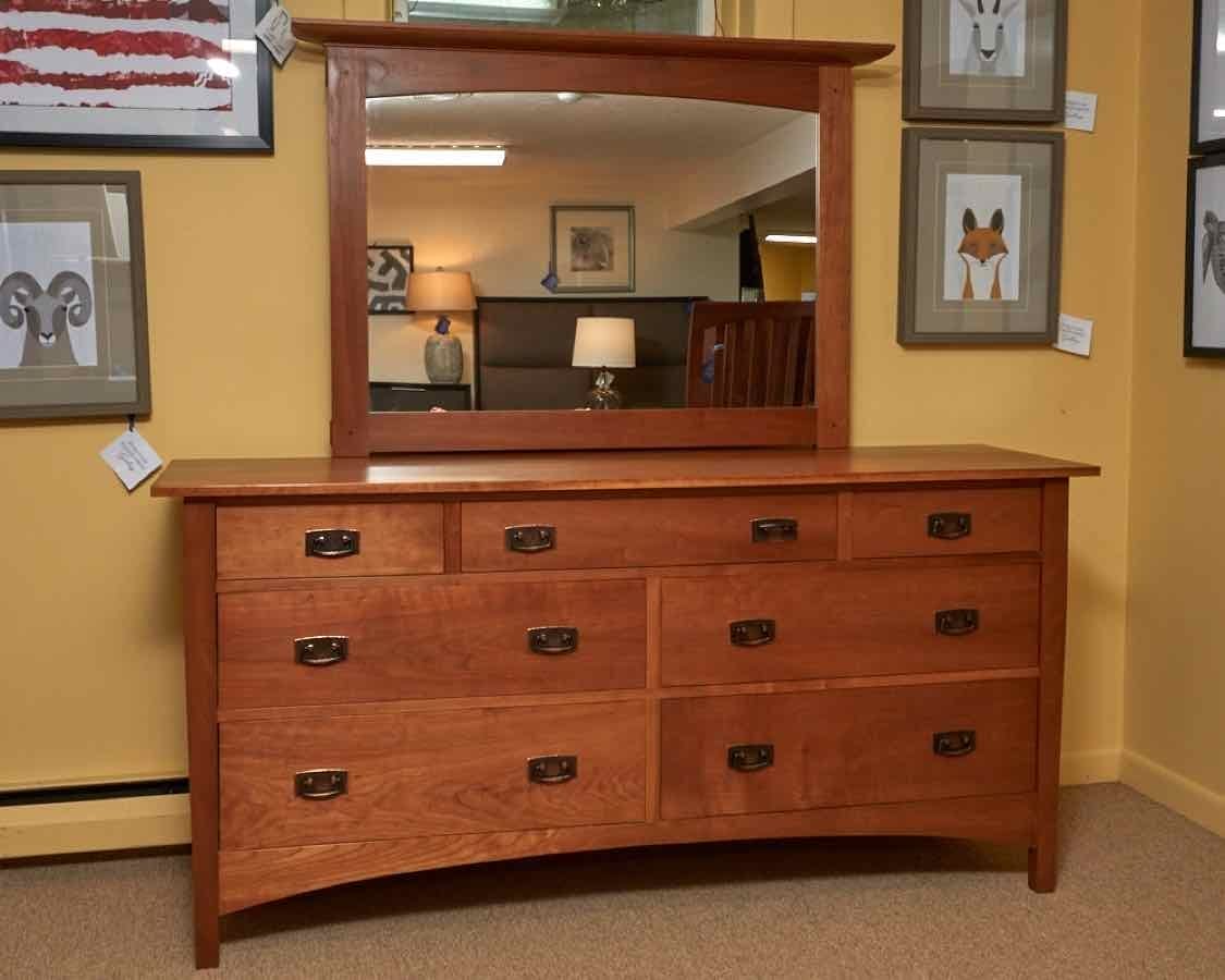 Stickley Harvey Ellis Cherry Central Valley 7 Drawer Dresser Includes Mirror