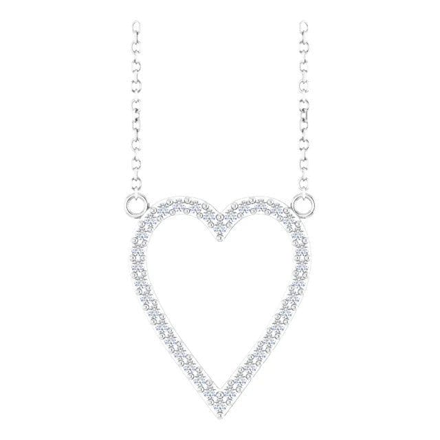 Image of Tessa 14K Gold Lab Grown Diamond Heart Pendant Necklace (1/3 TCW)