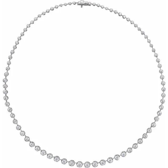 Image of Selby 14K Gold Graduated Lab Grown Diamond Tennis Necklace (6 3/4 TCW)