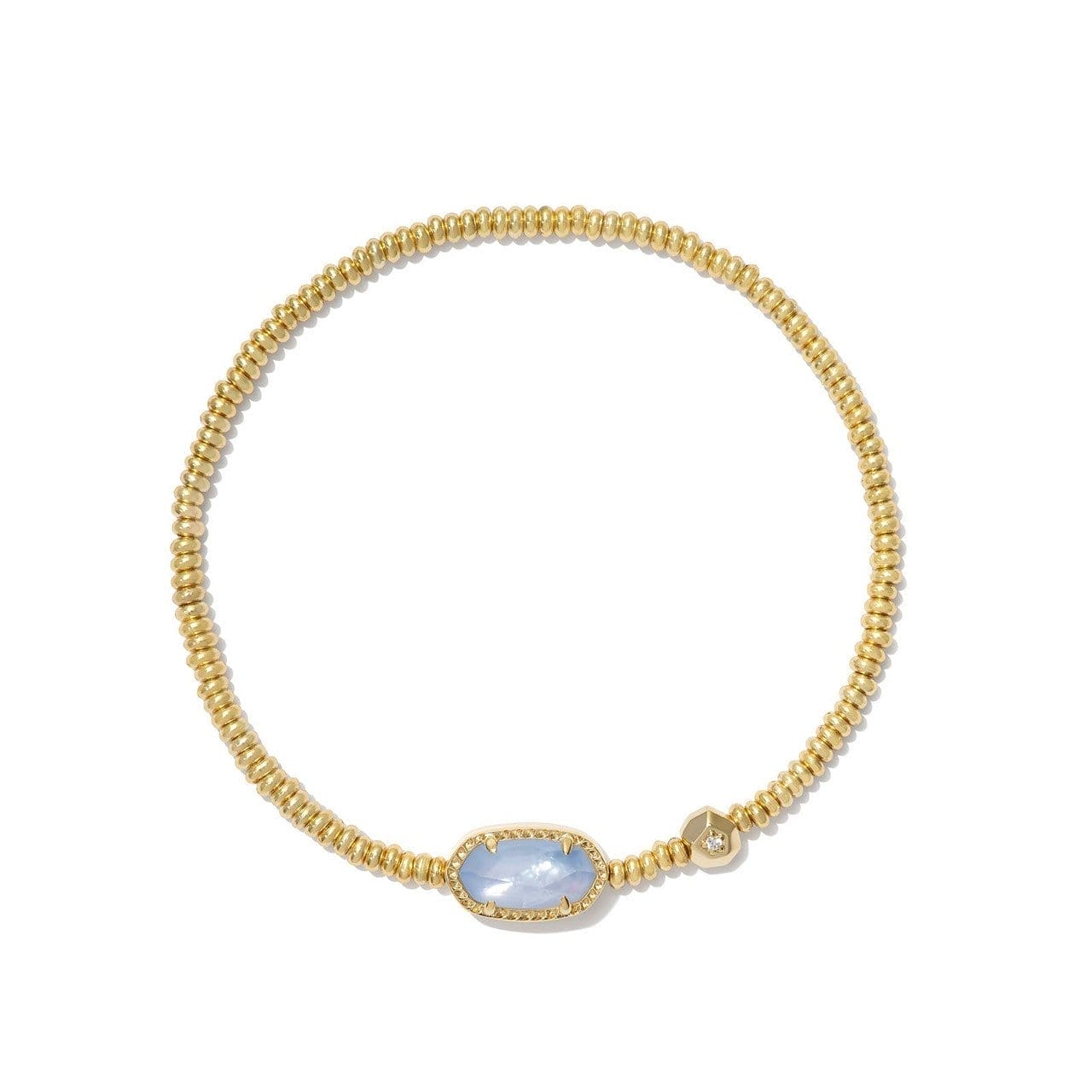 Image of Kendra Scott Grayson Stretch Bracelet in Gold Periwinkle Illusion
