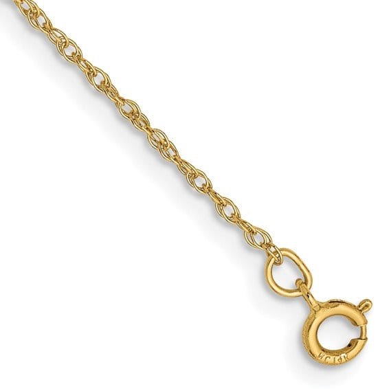 Image of Raquel 14K Yellow Gold Rope Chain Anklet