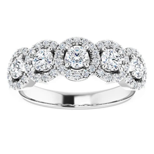 Image of Jenny 14K Gold Lab Grown Diamond Halo Anniversary Ring