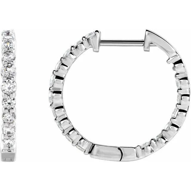 Image of Jillian 14K Gold Lab Grown Diamond Inside-Out Hoop Earrings (1 TCW)