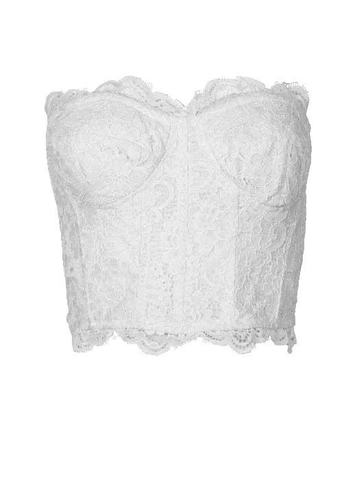 Enya Lace Bustier - White >> Shop Now