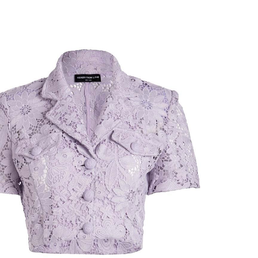 Noah Lace Blazer - Lilac >> Shop Now