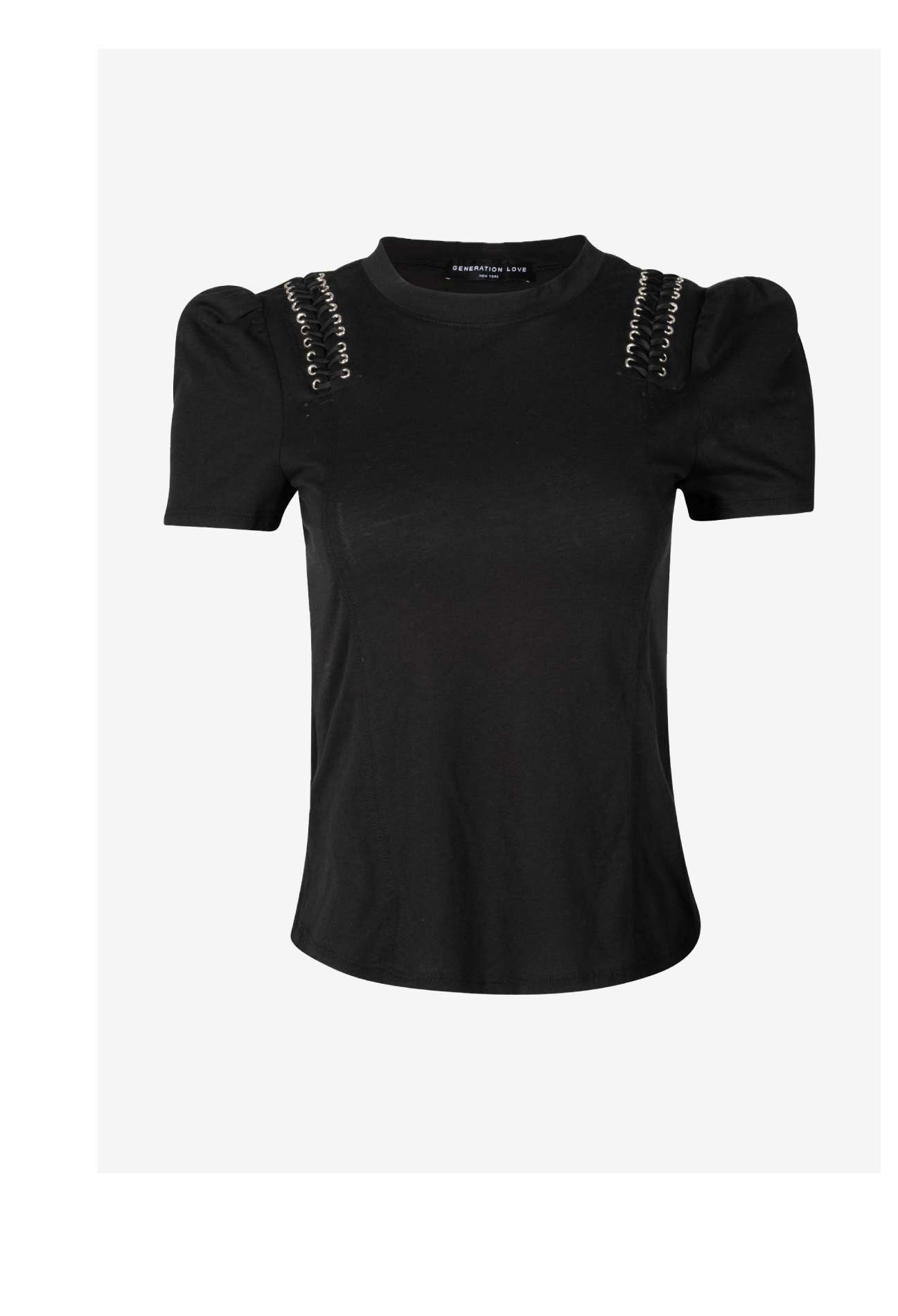 Naia Lace-Up Top - Black >> Shop Now