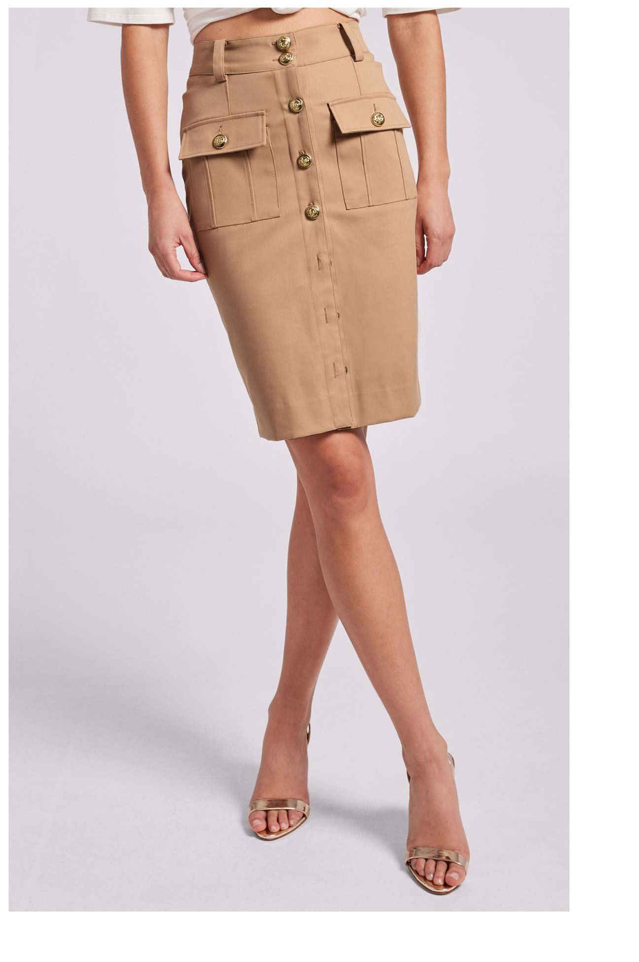 Cressida Skirt - Taupe >> Shop Now