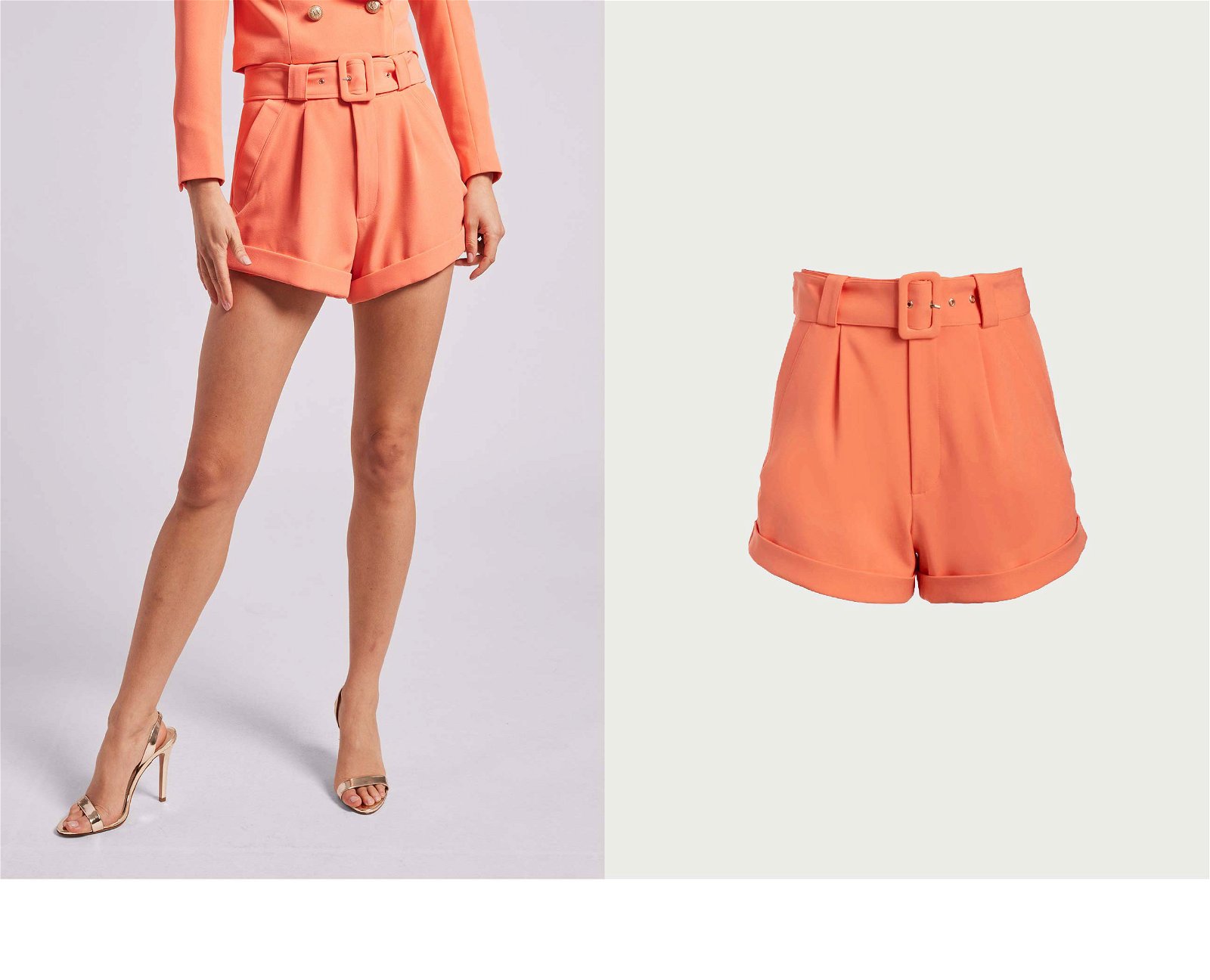 Belen Crepe Shorts - Apricot >> Shop Now