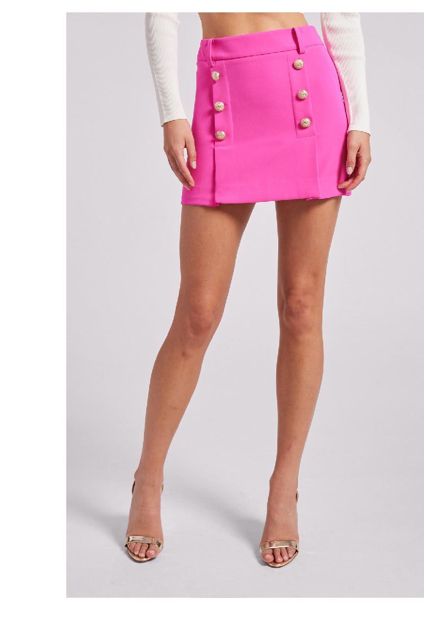 Imogen Crepe Skirt - Magenta >> Shop Now