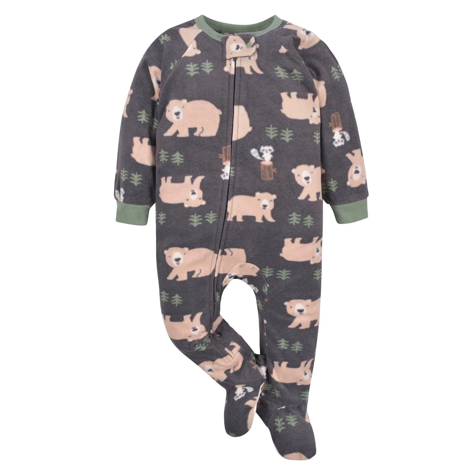 Image of Infant & Toddler Boys Bears Fleece Pajamas