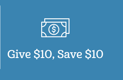 Give \\$10, Save \\$10