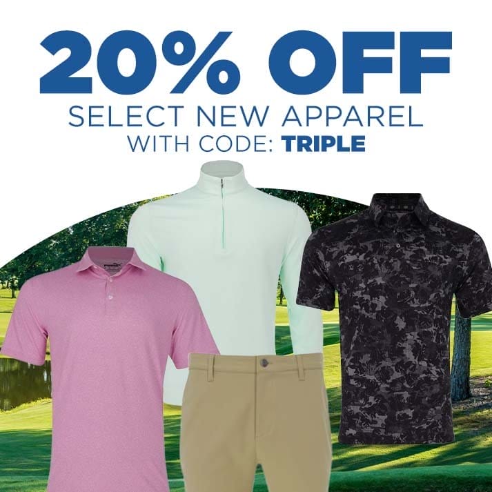 20% Off Select Apparel with code: TRIPLE