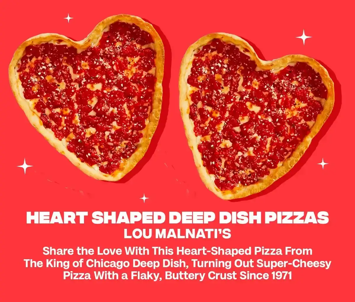 Heart Shaped Deep Dish Pizzas