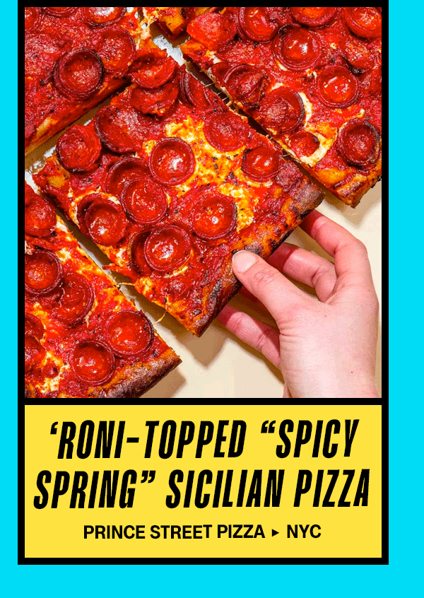 Roni Topped Spicy Spring Sicilian Pizza