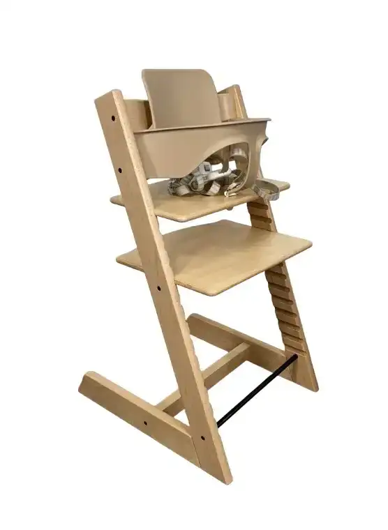 Image of Stokke Tripp Trapp High Chair With Baby Set, Natural