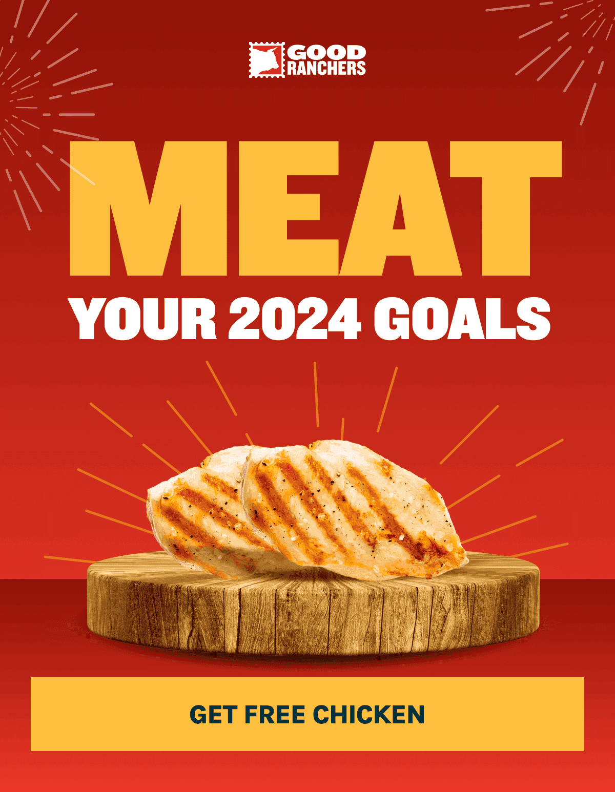 Subscribe to Good Ranchers and use code NEWYEAR at checkout to claim free chicken for 1 year!