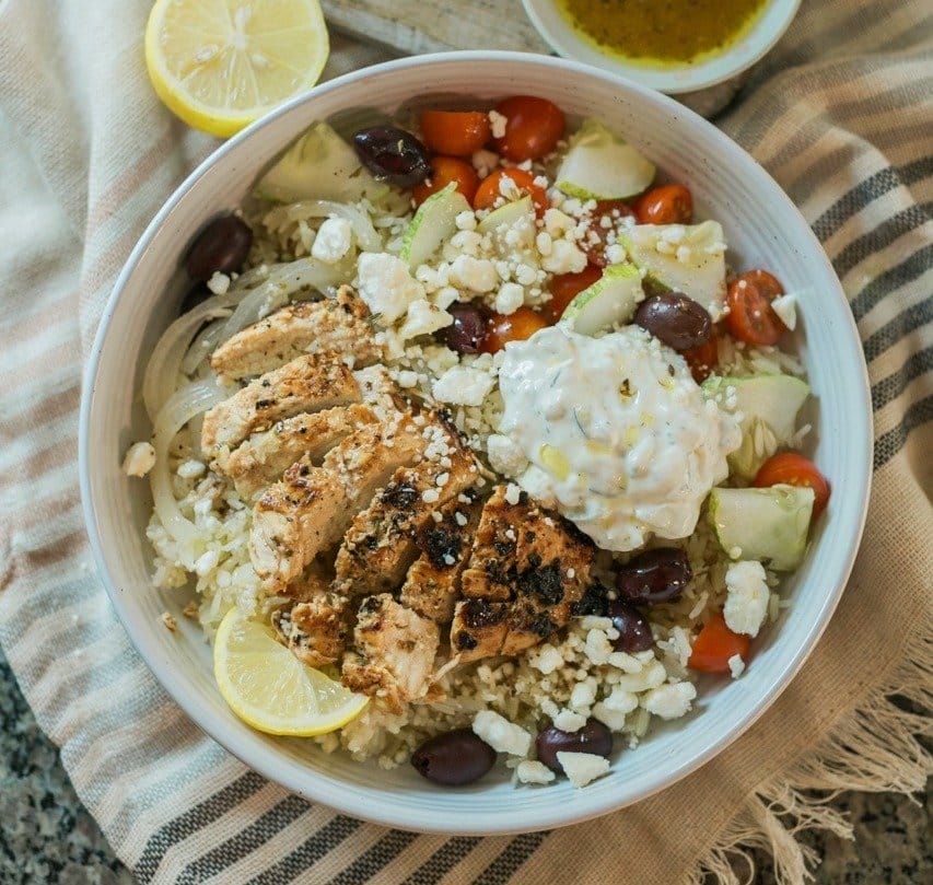 Greek Marinated Chicken Bowl Recipe