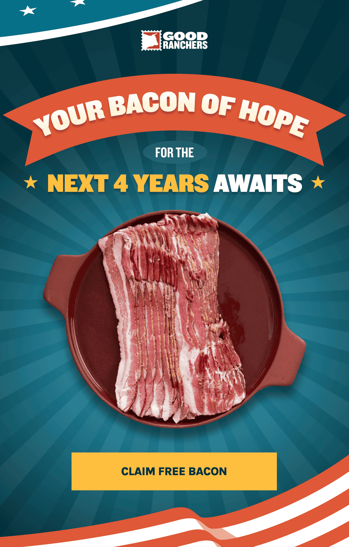 Subscribe to any Good Ranchers box to redeem FREE Bacon for 4 years!