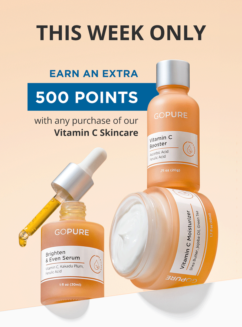 This Week Only: Earn an Extra 500 Points on Vitamin C Skincare