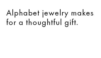Alphabet jewelry